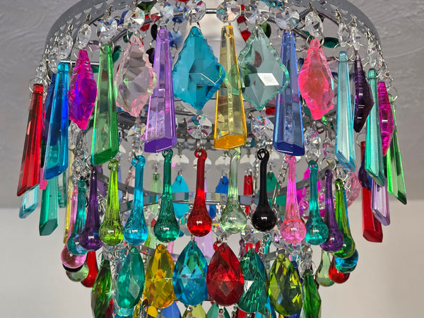 Unique Maximalist 4-Tier Chandelier Pendant Light 9" x 15" Customisable 11