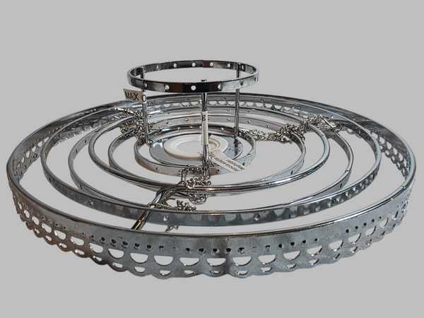 Ornate Chrome 4-Tier Chandelier Pendant Frame Make Your Own Unique Light 9" x 12" 12