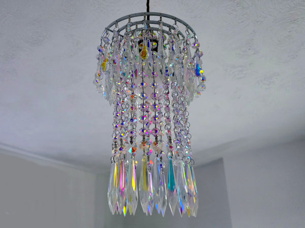 Unique Waterfall Chandelier Pendant Light Aurora Borealis 7.5" x 12" Customisable 17