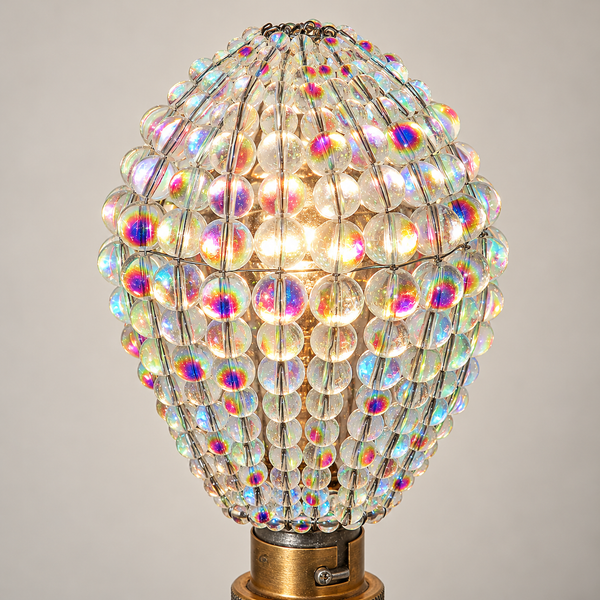 Chandelier Light Newton GLS Bulb Cover Sleeve Aurora Borealis AB Glass Beaded Lampshade Alternative 10