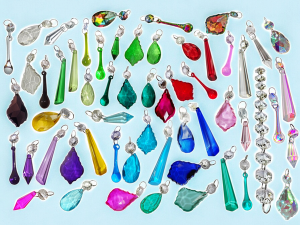 Pick Any 12 Cut Glass Chandelier Crystals Beads Droplets Sun Catcher Decorations Light Parts