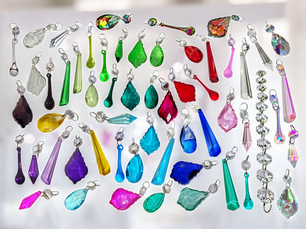 Pick Any 24 Cut Glass Chandelier Crystals Beads Droplets Sun Catcher Decorations Light Parts