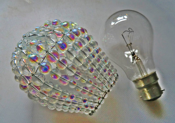 Chandelier Light Newton GLS Bulb Cover Sleeve Aurora Borealis AB Glass Beaded Lampshade Alternative 4