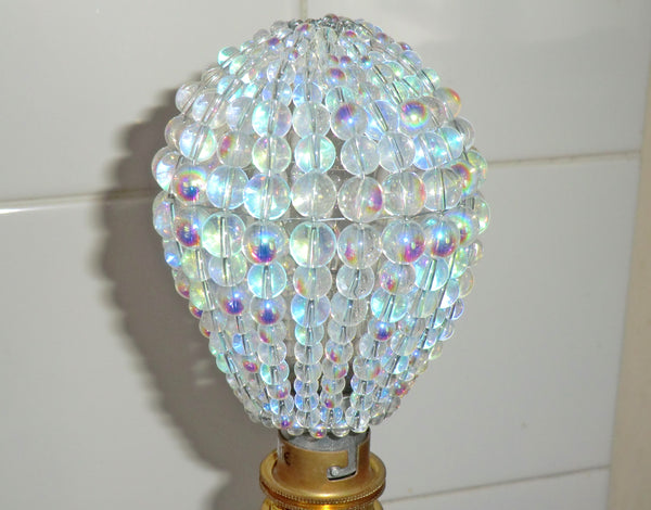 Chandelier Light Newton GLS Bulb Cover Sleeve Aurora Borealis AB Glass Beaded Lampshade Alternative 17