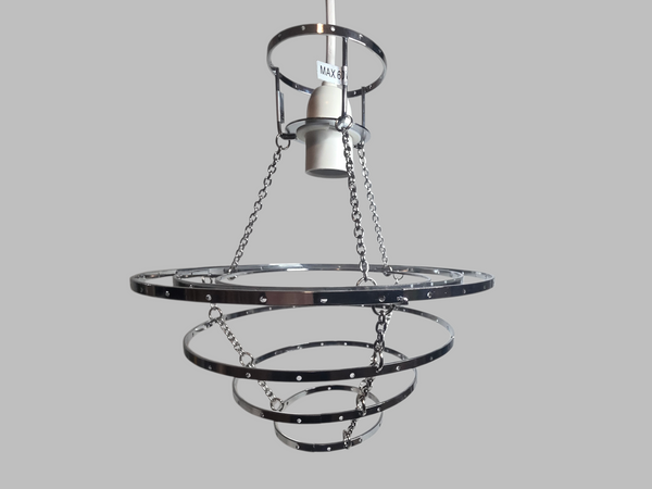 Classic Chrome 4-Tier Chandelier Pendant Frame Make Your Own Unique Light 9" x 10" 4