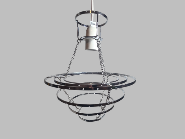 Classic Chrome 4-Tier Chandelier Pendant Frame Make Your Own Unique Light 9" x 10" 7