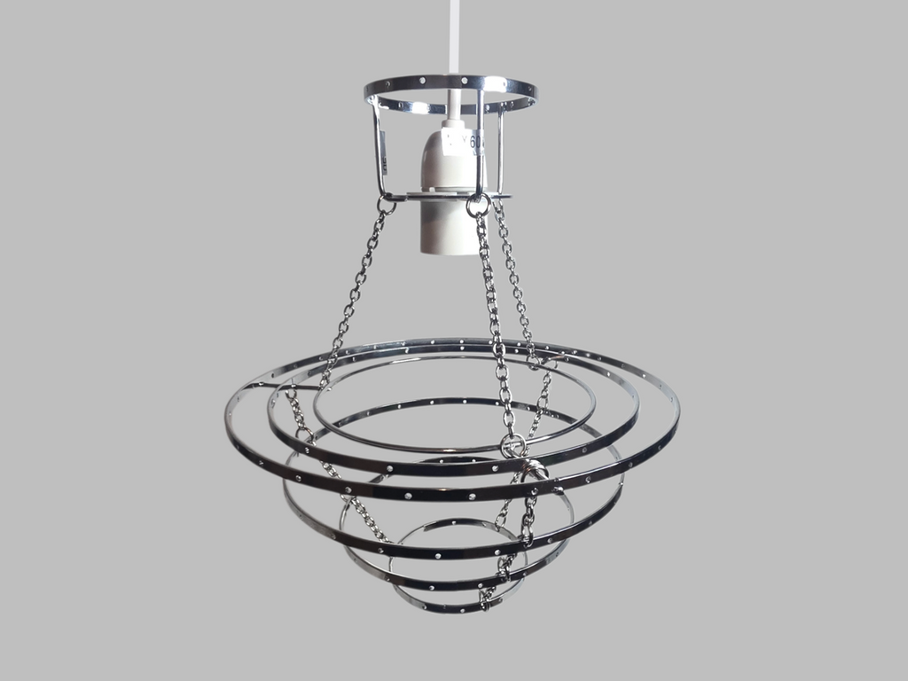Classic Chrome 4-Tier Chandelier Pendant Frame Make Your Own Unique Light 9" x 10" 
