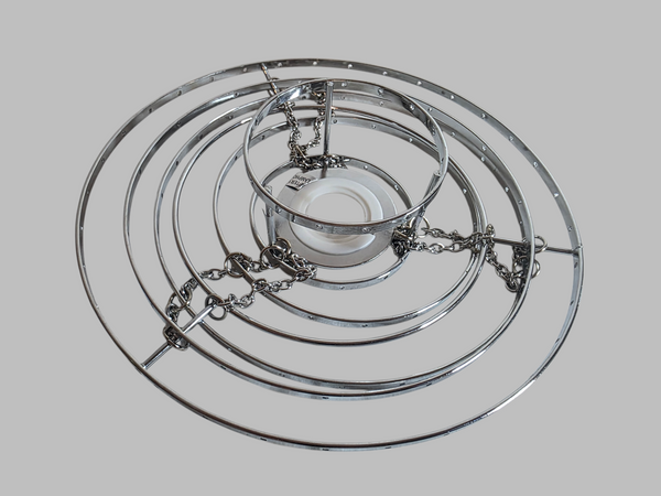 Classic Chrome 4-Tier Chandelier Pendant Frame Make Your Own Unique Light 9" x 10" 11