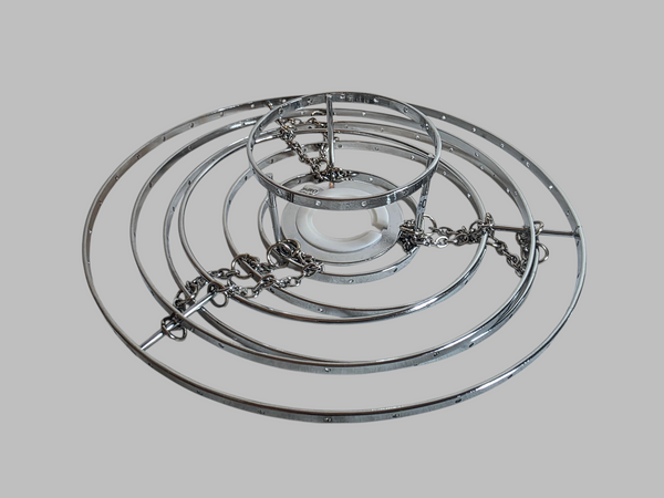 Classic Chrome 4-Tier Chandelier Pendant Frame Make Your Own Unique Light 9" x 10" 5