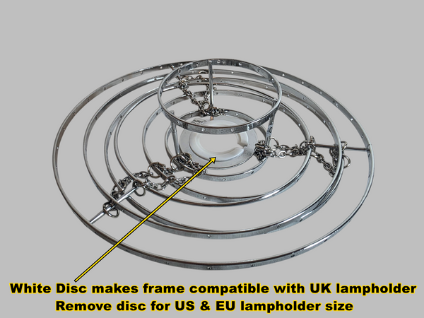 Classic Chrome 4-Tier Chandelier Pendant Frame Make Your Own Unique Light 9" x 10" 8