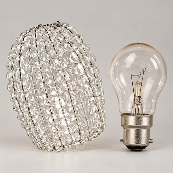 Chandelier Bead Light Bulb Newton Shape GLS Clear Glass Cover Sleeve Lampshade Alternative Beaded 4