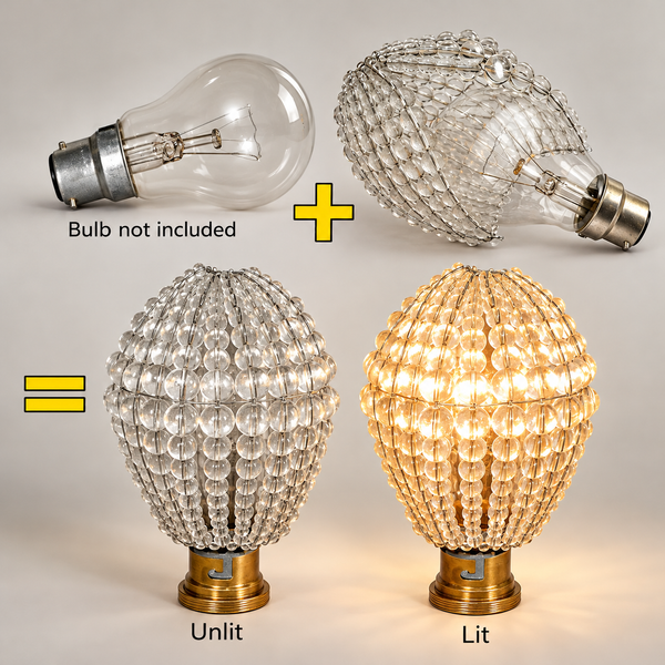 Chandelier Bead Light Bulb Newton Shape GLS Clear Glass Cover Sleeve Lampshade Alternative Beaded 2