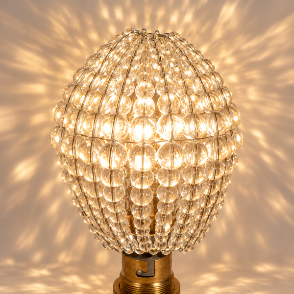 Chandelier Bead Light Bulb Newton Shape GLS Clear Glass Cover Sleeve Lampshade Alternative Beaded 14