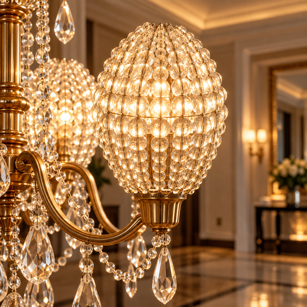 Chandelier Bead Light Bulb Newton Shape GLS Clear Glass Cover Sleeve Lampshade Alternative Beaded 13