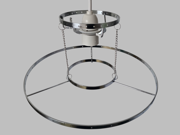 Chrome 2-Tier Crown Chandelier Pendant Frame Make Your Own Unique Light 11" Di 6