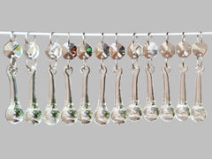 12 Clear Orbs 53mm Chandelier Drops UK | Glass Crystals Beads 2 Inch