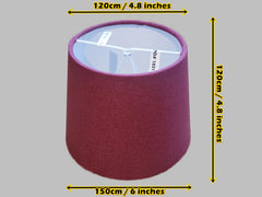 Clearance Wine Hessian Linen Clip On the Bulb Candle Drum Lampshade 6" for Chandelier or Light Fitting or Wall LampShade