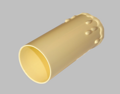 80 mm x 36 mm Chandelier Candle Drips Cream Plastic Light Pendant Bulb Cover Antique Style Sleeve Tubes