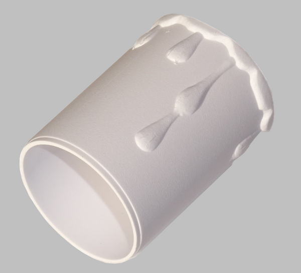 50 mm x 38 mm Chandelier Candle Drips Tubes White Plastic Light Pendant Bulb Cover Antique Style Sleeve