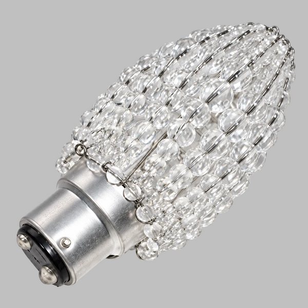 Chandelier Bead Candle Light Bulb Clear Transparent Glass Cover Sleeve Beaded Lampshade Alternative 1