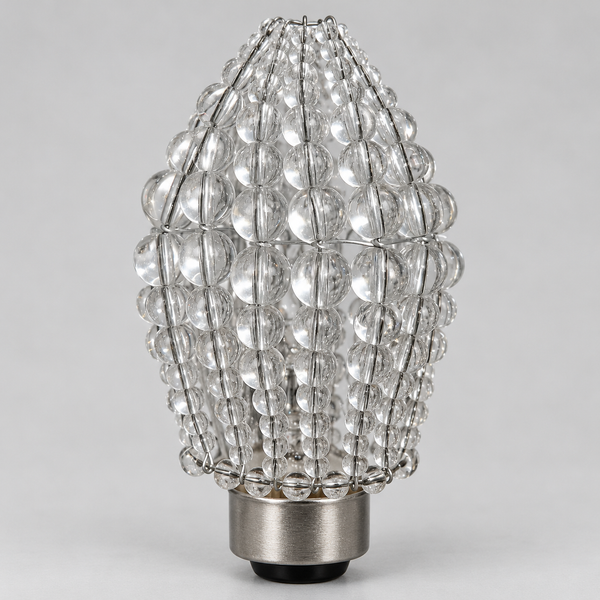 Chandelier Bead Candle Light Bulb Clear Transparent Glass Cover Sleeve Beaded Lampshade Alternative 6