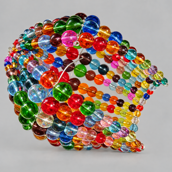 Chandelier Light Newton GLS Bulb Cover Sleeve Multi Colour Rainbow Glass Beaded Lampshade Alternative 3