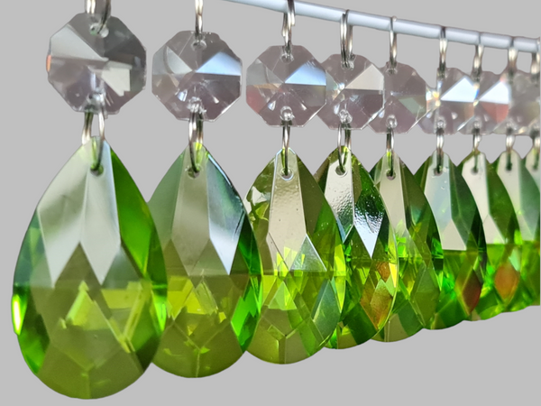 12 Sage Green Oval 37 mm Chandelier UK Crystals Drops Beads Droplets Christmas Decorations12 Sage Green Oval 37 mm Chandelier UK Crystals Drops Beads Droplets Christmas Decorations 11