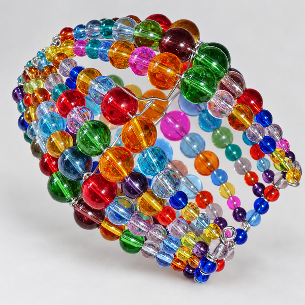 Chandelier Bead Candle Light Bulb Multi Colour Rainbow Glass Cover Sleeve Beaded Lampshade Alternative 5