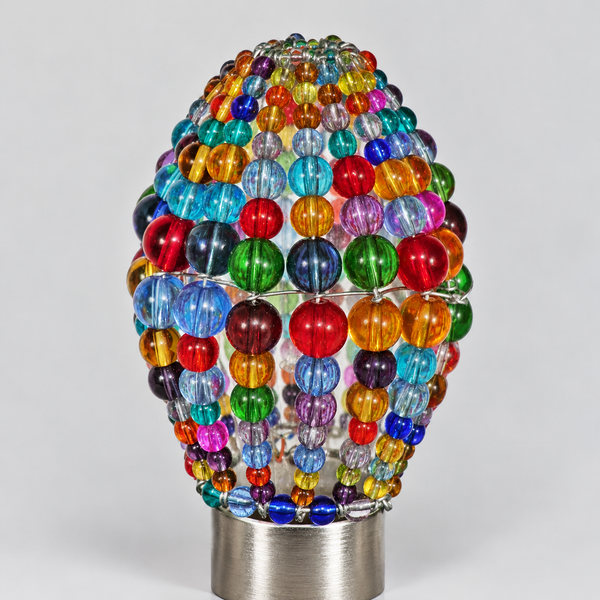 Chandelier Bead Candle Light Bulb Multi Colour Rainbow Glass Cover Sleeve Beaded Lampshade Alternative 3