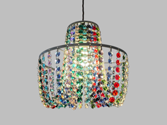 Bespoke 2-Tier Crown Multi Rainbow Chandelier Pendant Ceiling Light Customisable Lamp 11" x 10"