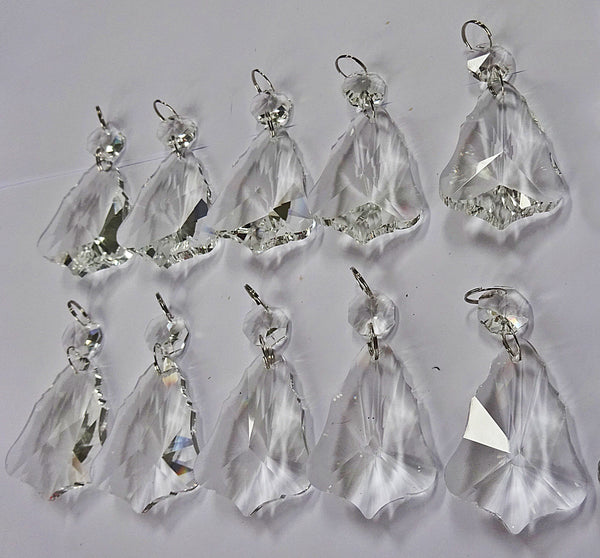 Clear Cut Glass Bell 2 inch Chandelier Crystals Drops Double Facet Transparent Droplets Prisms 8