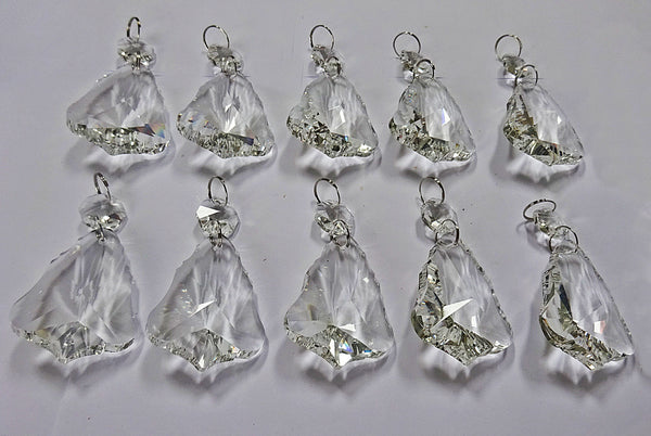 Clear Cut Glass Bell 2 inch Chandelier Crystals Drops Double Facet Transparent Droplets Prisms 10