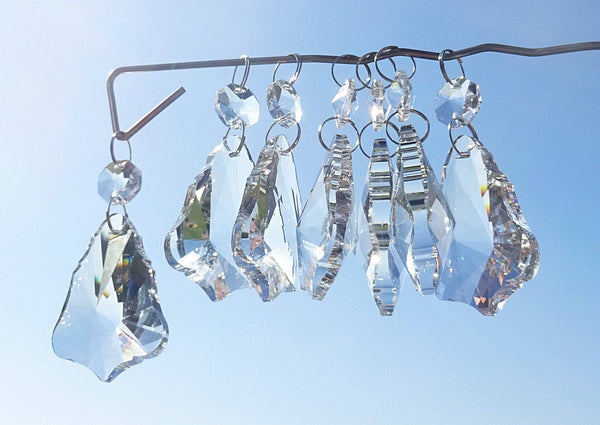Clear Cut Glass Bell 2 inch Chandelier Crystals Drops Double Facet Transparent Droplets Prisms 4