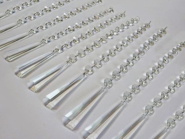 Clear Glass Icicles 294 mm / 11.75 inch Chandelier Chain of Drops Crystals Beads Garland Pendant Decoration 71 Chain Strand Clear Glass Icicles 11.75 inch Chandelier Drops Crystals Beads Garland 6