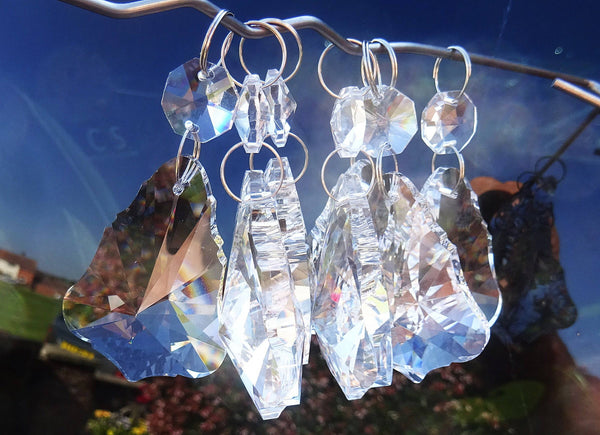 12 Clear 50mm 2" Bell Chandelier Glass Crystals Beads Droplets Garden Window Decorations 11