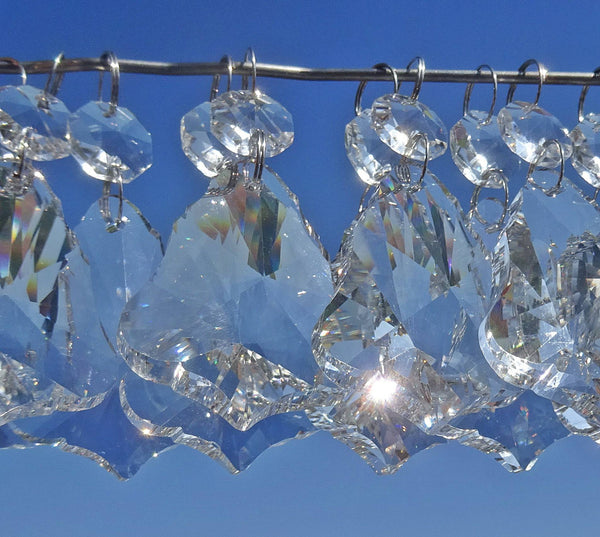 12 Clear 50mm 2" Bell Chandelier Glass Crystals Beads Droplets Garden Window Decorations 3