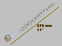 1 Chain Strand Clear Glass Teardrop Orb 11" Chandelier Drops Crystals Beads Garland colourless