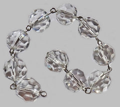 1 Clear 5.5" Strand of 12 mm Chandelier Ball Drops Cut Glass Crystals Garlands Beads Droplets