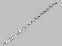 1 Chain Strand Clear Glass Torpedo XL 13.4 inch Chandelier Drops Crystals Beads Garland colourless