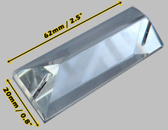 1 Clear Cut Glass Oblong 62 mm x 20 mm Coffin Chandelier Crystals Drops Beads Transparent Droplets colourless