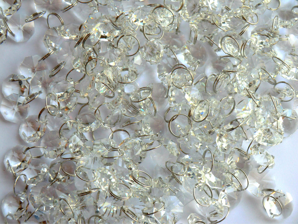 20FT Clear Crystal Garland Chandelier Octagon Beads Chain Beaded