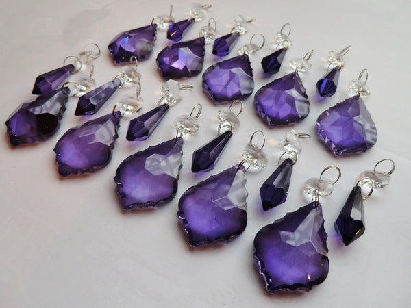 20 Purple Chandelier Cut Glass Drops Crystals Beads Droplets Lamp Light Parts Prisms 5