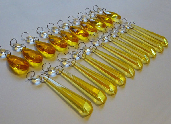 20 Cut Glass Orange Topaz Chandelier Drops Crystals Beads Droplets Light Lamp Parts 11
