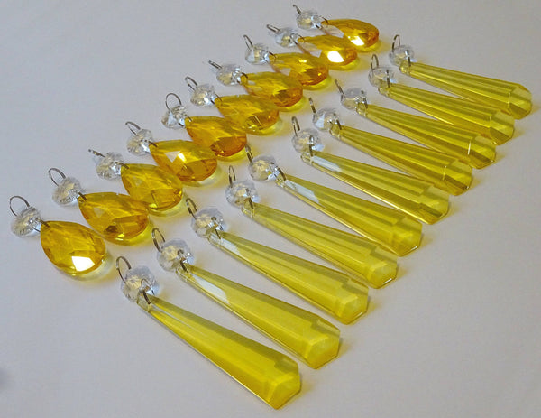 20 Cut Glass Orange Topaz Chandelier Drops Crystals Beads Droplets Light Lamp Parts 9