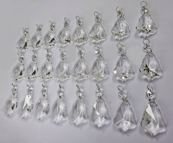 Clear Cut Glass Bell 2 inch Chandelier Crystals Drops Double Facet Transparent Droplets Prisms 12
