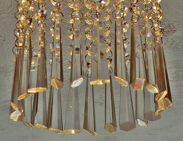 Clear Cut Glass Icicles 72 mm 3" Chandelier Crystals Drops Beads Droplets Transparent 10