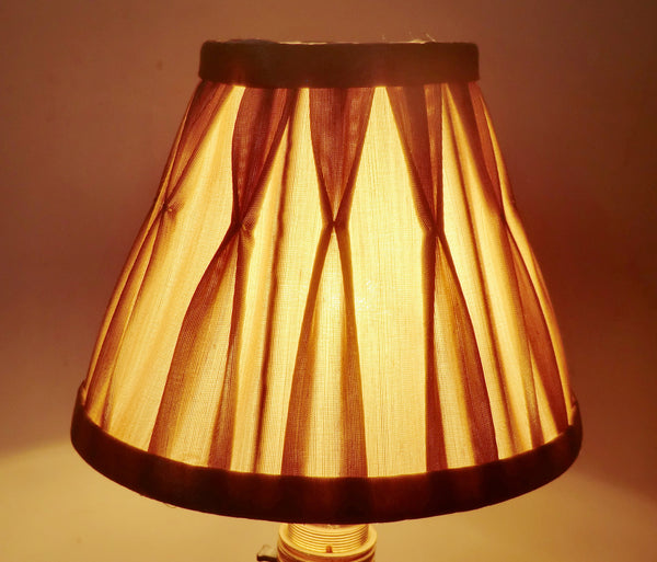 Antique Gold Clip On Candle Lampshade 6 Inch Chandelier Shade Pleated 3