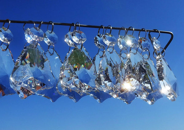 12 Clear 50mm 2" Bell Chandelier Glass Crystals Beads Droplets Garden Window Decorations 5