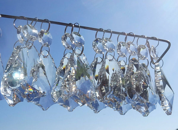 Clear Cut Glass Bell 2 inch Chandelier Crystals Drops Double Facet Transparent Droplets Prisms 7