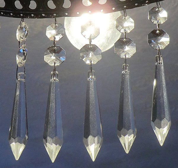 Clear XL Torpedo 3" Icicle Chandelier Droplets Crystals Cut Glass Drops Transparent Prisms Beads 6